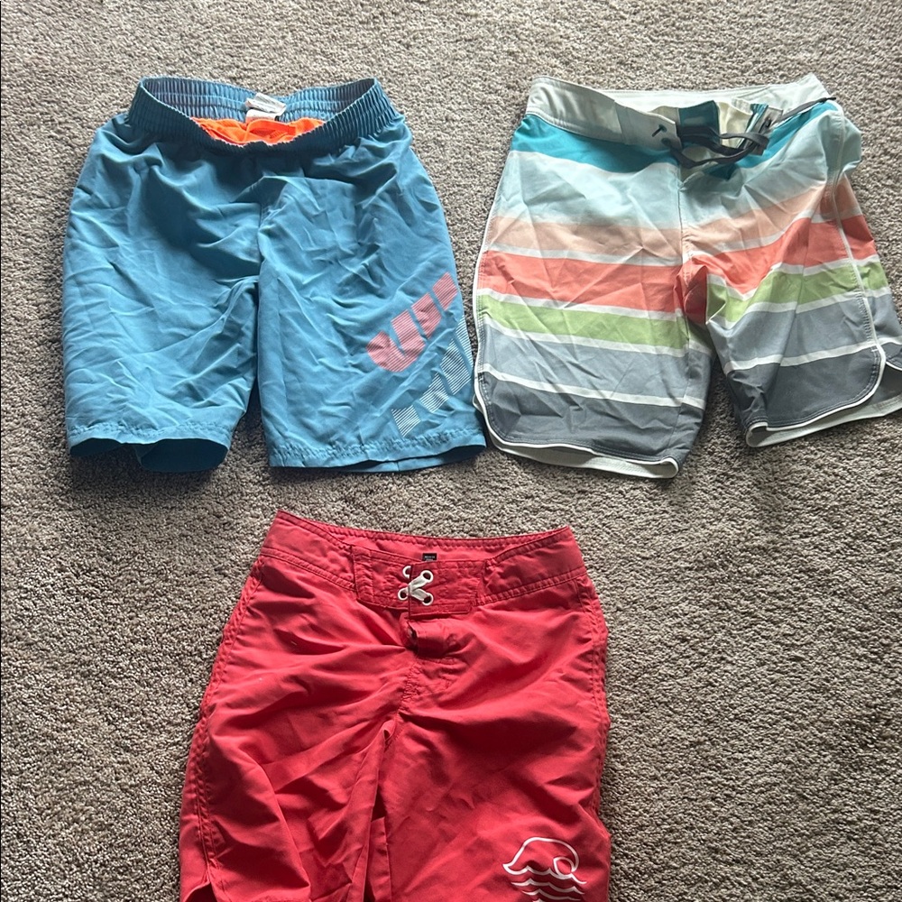 Nike Kids Shorts Trio - Blue, Multicolor, Red